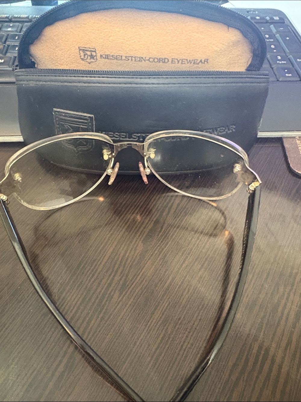 Vtg Kieselstein-Cord “Samba” titanium Japan, eyewear glasses frames w/org Case - Picture 4 of 6